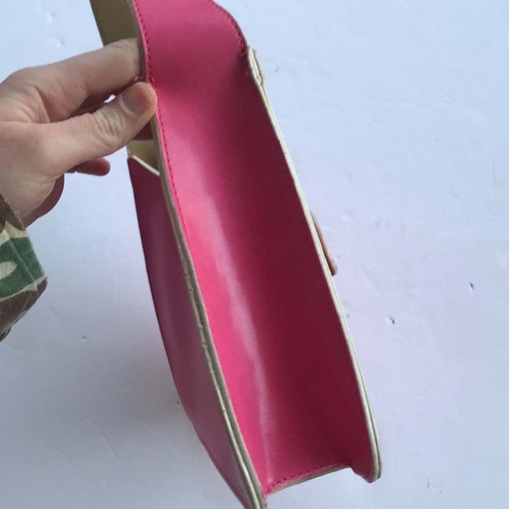 Y2K Vintage Barbie Pink Girly Soho Flap Shoulder Bag Preppy Purse Vegan Mob Wife - Picture 16 of 17